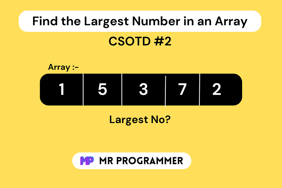Find the Largest Number in an Array